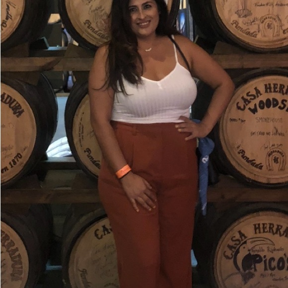 Leith Terracotta Wide-Leg Pants - Picture 3 of 3